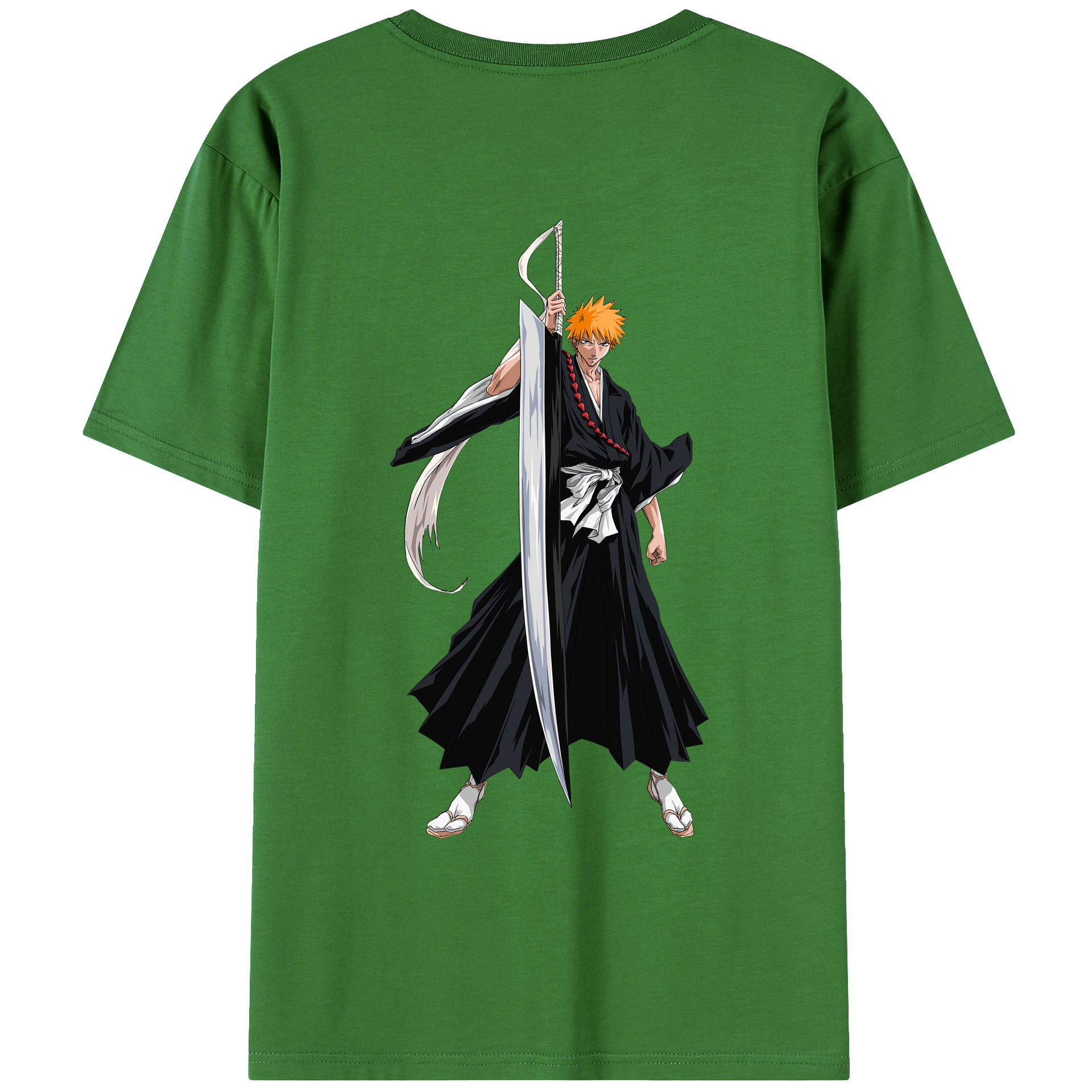 （画像用） ブリーチ 黒崎一護（くろさき いちご）BLEACH Kurosaki Ichigo レディース半袖Tシャツ(バックプリント)